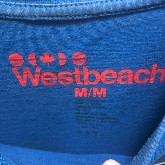 Westbeach Blue Medium Shirt 100% Cotton - Picture 3 of 3